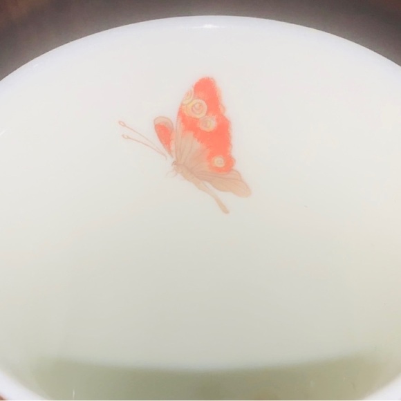 Vintage Tumbler Vase Takahashi San Francisco Butterflies Hand decorated 4 inches - Picture 5 of 5